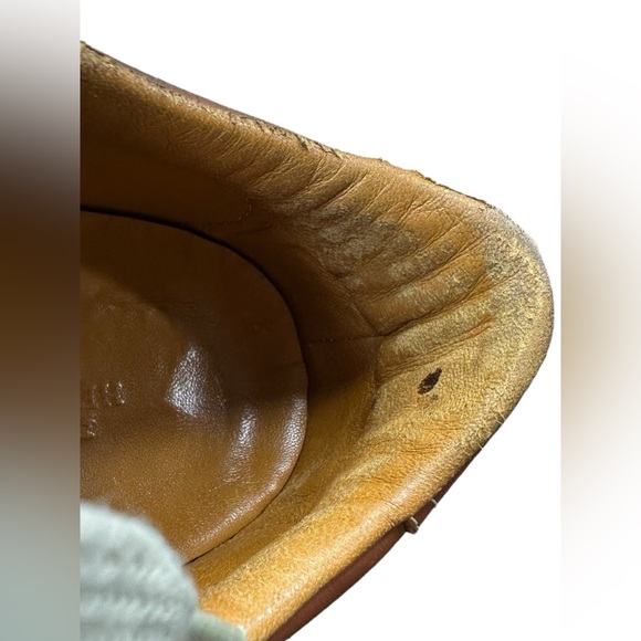 Hermes Men EU 40.5 US 7.5 Quick Sneakers Low Cut Shoes Leather Orange Brown Logo - Picture 14 of 16